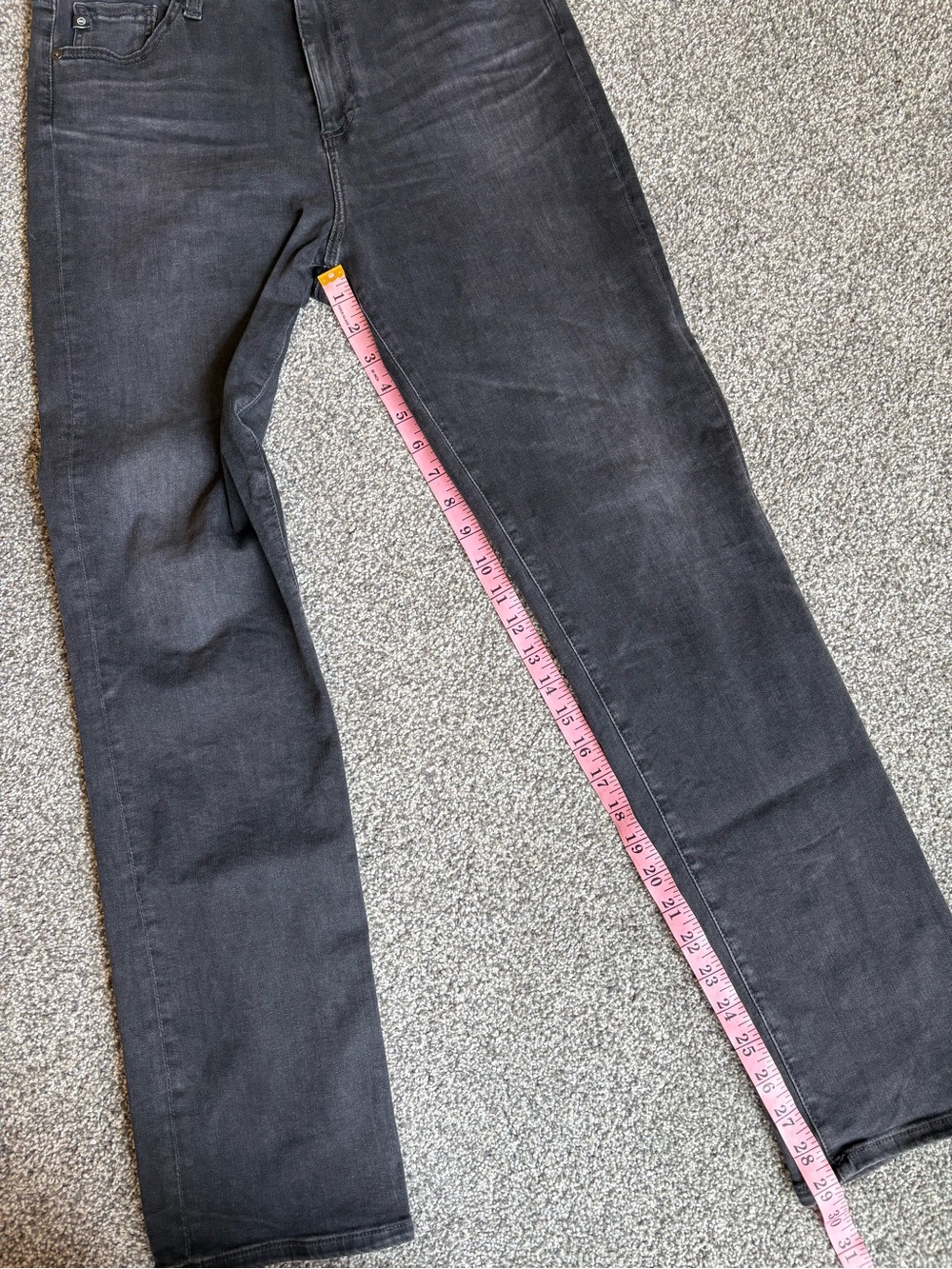 AG Adriano Goldschmied Mari Slim Straight Black Jeans Elevated Basic Size 31 - Picture 6 of 10